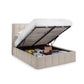 Gatsby Cream Velvet 150cm King Ottoman Storage Bed