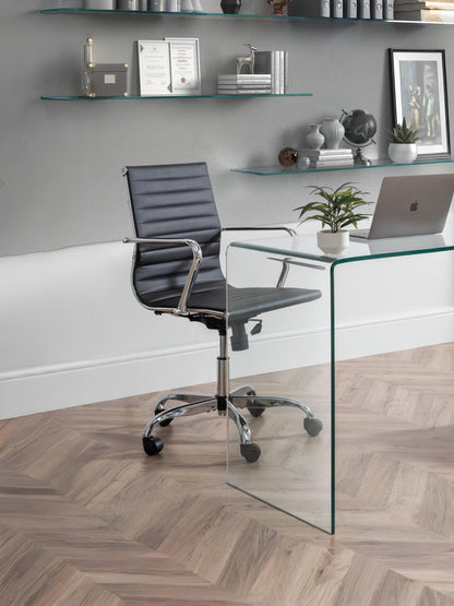 Gio Black & Chrome Office Chair