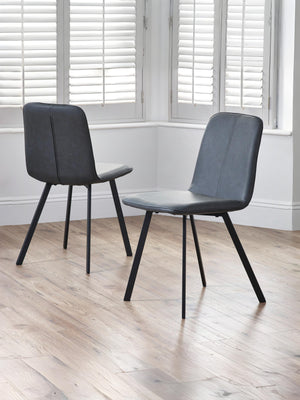 Set Of 2 Goya Chairs Antique Black