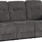 Guildford 3 Seater Recliner Sofa - Grey Fabric