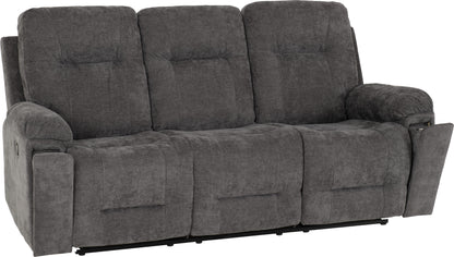 Guildford 3 Seater Recliner Sofa - Grey Fabric