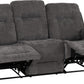 Guildford 3 Seater Recliner Sofa - Grey Fabric