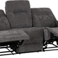 Guildford 3 Seater Recliner Sofa - Grey Fabric
