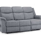 Galaxy Tech Electric Recliner 3 Seater Grey Fabric