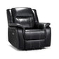 Galaxy Tech Electric Recliner Armchair Black Leather