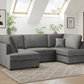 Carnaby Sofa Plush Grey U Shape Corner