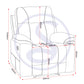Guildford Recliner Chair - Grey Fabric