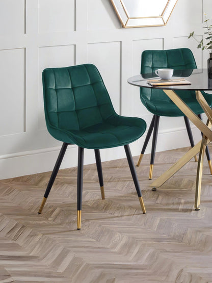 Set Of 2 Hadid Dining Chairs - Green