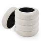 Hailey Ivory Bouclé Upholstered 40cm Storage Stool