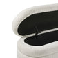 Hailey Ivory Boucle Upholstered Ottoman Storage Bench