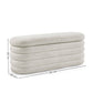 Hailey Ivory Boucle Upholstered Ottoman Storage Bench