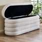 Hailey Ivory Boucle Upholstered Ottoman Storage Bench