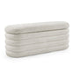 Hailey Ivory Boucle Upholstered Ottoman Storage Bench