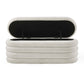 Hailey Ivory Boucle Upholstered Ottoman Storage Bench