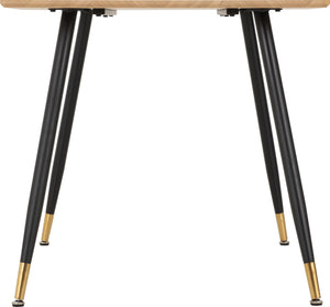 Hamilton Medium Dining Set with Quebec Chairs - MEDIUM OAK EFFECT/GREY PU