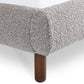 Hannah 135cm Double Grey Boucle Bed