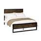 Harrison Dark Oak Herringbone Effect Double Bed