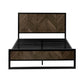 Harrison Dark Oak Herringbone Effect King Bed