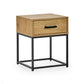 Harlow Light Oak Effect 1 Drawer Bedside Table
