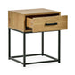 Harlow Light Oak Effect 1 Drawer Bedside Table