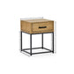 Harlow Light Oak Effect 1 Drawer Bedside Table