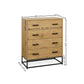 Harlow Light Oak Effect 4 Drawer Chest