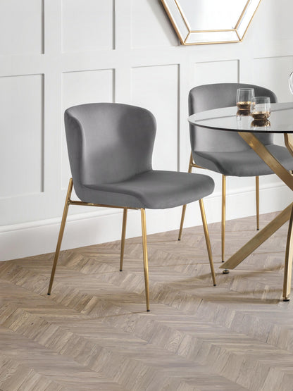Set Of 2 Harper Dining Chairs - Grey