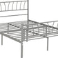 Harlow 4'6" Bed - SILVER