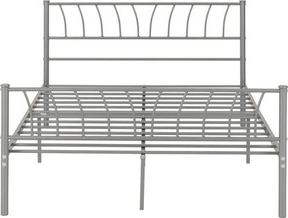 Harlow 4'6" Bed - SILVER