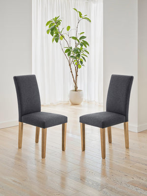 Hastings Upholstered Dining Chairs (Set of 2) - Slate Grey Linen