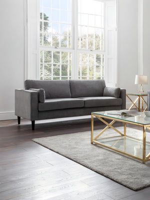 Hayward 3 Seater - Grey Chenille Fabric