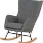 Hayden Rocking Chair - Dark Grey Fabric