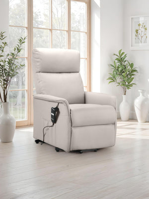 Helena Rise & Recline Chair- Pebble Faux Leather