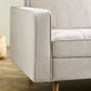 Henrietta Beige Chenille Upholstered 3 Seater Sofa