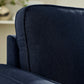 Henrietta Deep Blue Linen Upholstered 2 Seater Sofa