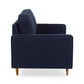 Henrietta Deep Blue Linen Upholstered 2 Seater Sofa