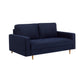 Henrietta Deep Blue Linen Upholstered 3 Seater Sofa