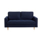 Henrietta Deep Blue Linen Upholstered 3 Seater Sofa