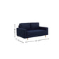 Henrietta Deep Blue Linen Upholstered 3 Seater Sofa