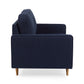 Henrietta Deep Blue Linen Upholstered 3 Seater Sofa