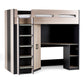 Hercules 90cm Single Light Wood Effect Highsleeper Loft Bed with Desk