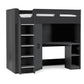 Hercules 90cm Single Anthracite Black Highsleeper Loft Bed with Desk