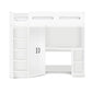 Hercules 90cm Single White Highsleeper Loft Bed with Desk