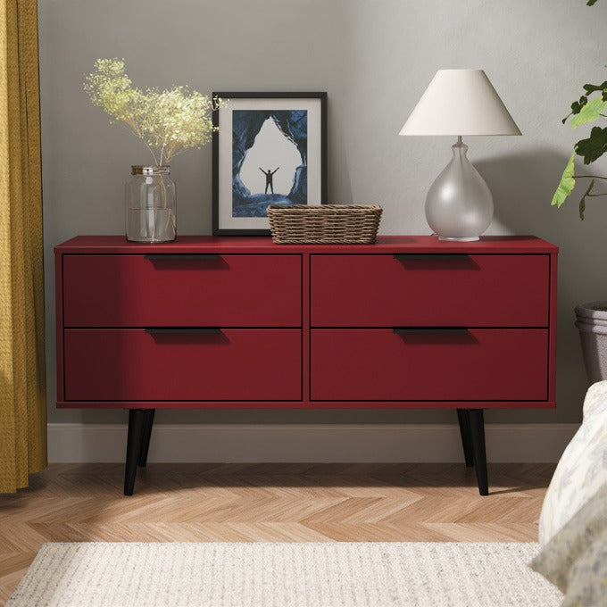 Hongkong 2 Door 3 Drawer Wide TV Unit Legs Nebraska Oak Nebraska Oak