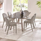 Set of 2 Holly Beige Chenille Upholstered Dining Chairs