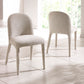 Set of 2 Holly Beige Chenille Upholstered Dining Chairs