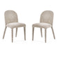 Set of 2 Holly Beige Chenille Upholstered Dining Chairs