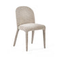Set of 2 Holly Beige Chenille Upholstered Dining Chairs