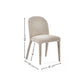 Set of 2 Holly Beige Chenille Upholstered Dining Chairs