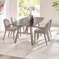 Set of 2 Holly Grey Chenille Upholstered Dining Chairs